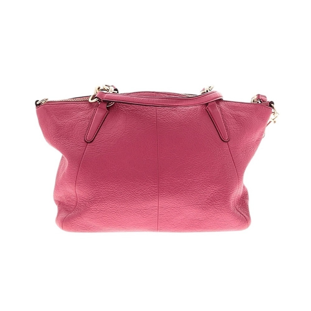 NEW COACH Authentic Kelsey Ruby Pink Pebbled Leather Bag - Picture 4 of 5